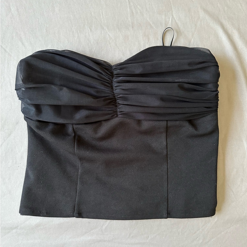 reformation strapless corset top